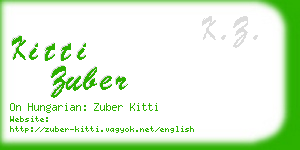 kitti zuber business card